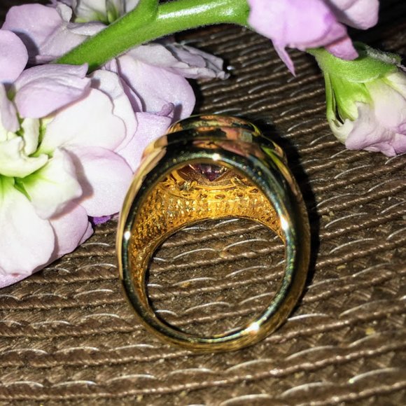 Suzanne Somers Amethyst Gold/925 Silver Ring - Picture 4 of 8